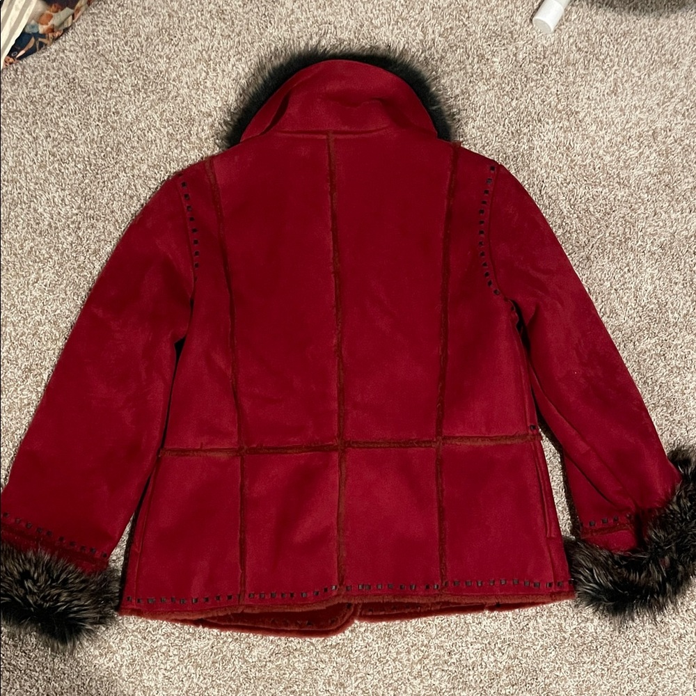Regent Park Jacket with Faux Fur Trim EUC size L - Picture 7 of 7